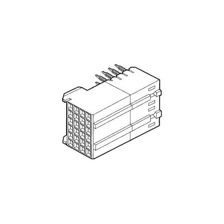 Fci Board Connector, 30 Contact(S), 5 Row(S), Female, Right Angle, 0.079 Inch Pitch, Press Fit 89047-102LF
